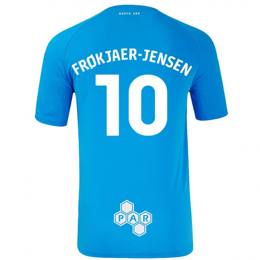 Danxen Mujer Camiseta Mads Frøkjaer-Jensen #10 Azul Cielo 2ª Equipación 2024/25 La Camisa México