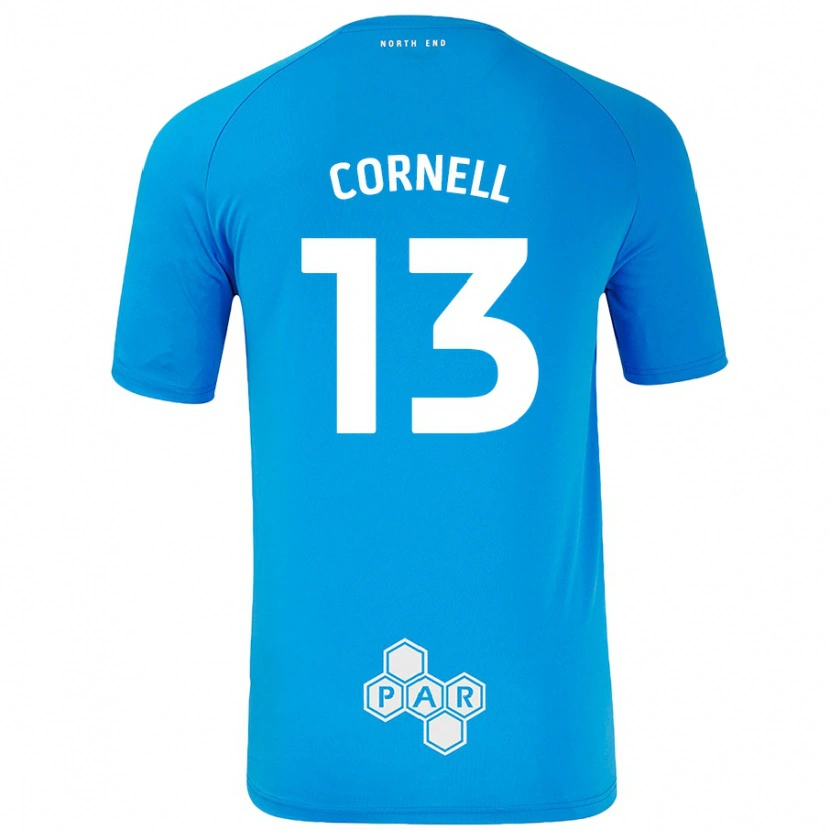 Danxen Mujer Camiseta David Cornell #13 Azul Cielo 2ª Equipación 2024/25 La Camisa México