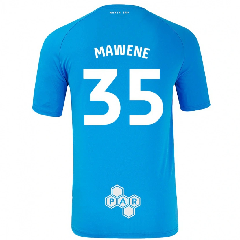 Danxen Mujer Camiseta Noah Mawene #35 Azul Cielo 2ª Equipación 2024/25 La Camisa México