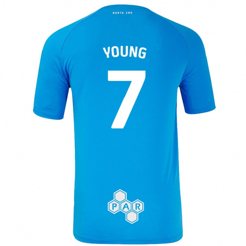 Danxen Mujer Camiseta Danielle Young #7 Azul Cielo 2ª Equipación 2024/25 La Camisa México