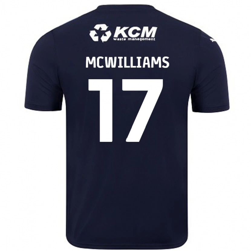 Danxen Mujer Camiseta Shaun Mcwilliams #17 Azul Marino 2ª Equipación 2024/25 La Camisa México