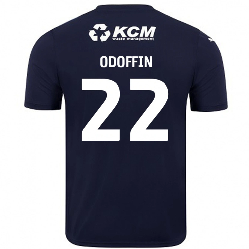 Danxen Mujer Camiseta Hakeem Odoffin #22 Azul Marino 2ª Equipación 2024/25 La Camisa México