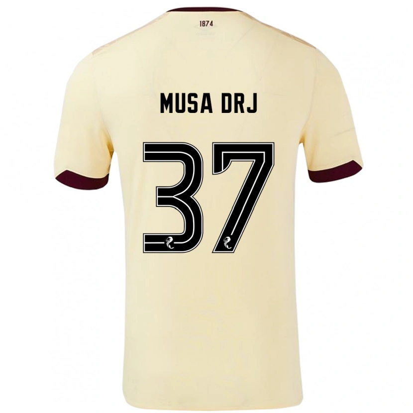 Danxen Mujer Camiseta Musa Drammeh #37 Crema Burdeos 2ª Equipación 2024/25 La Camisa México