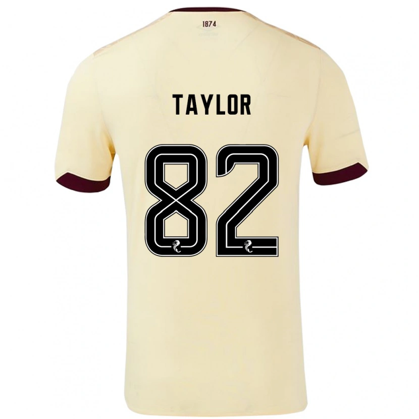 Danxen Mujer Camiseta Gerald Taylor #82 Crema Burdeos 2ª Equipación 2024/25 La Camisa México