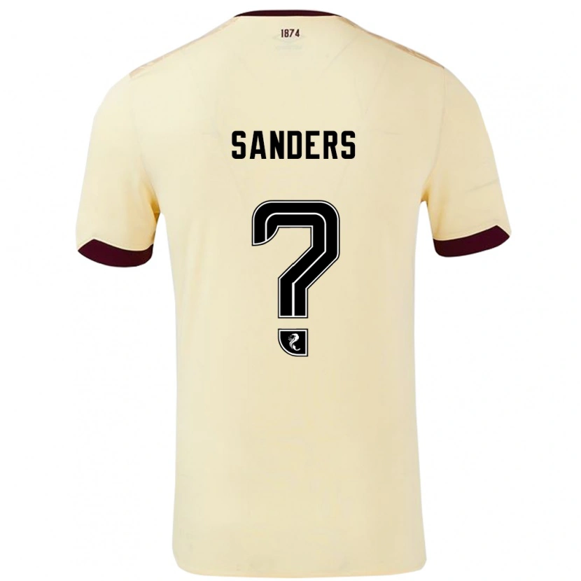 Danxen Mujer Camiseta Charlie Sanders #0 Crema Burdeos 2ª Equipación 2024/25 La Camisa México