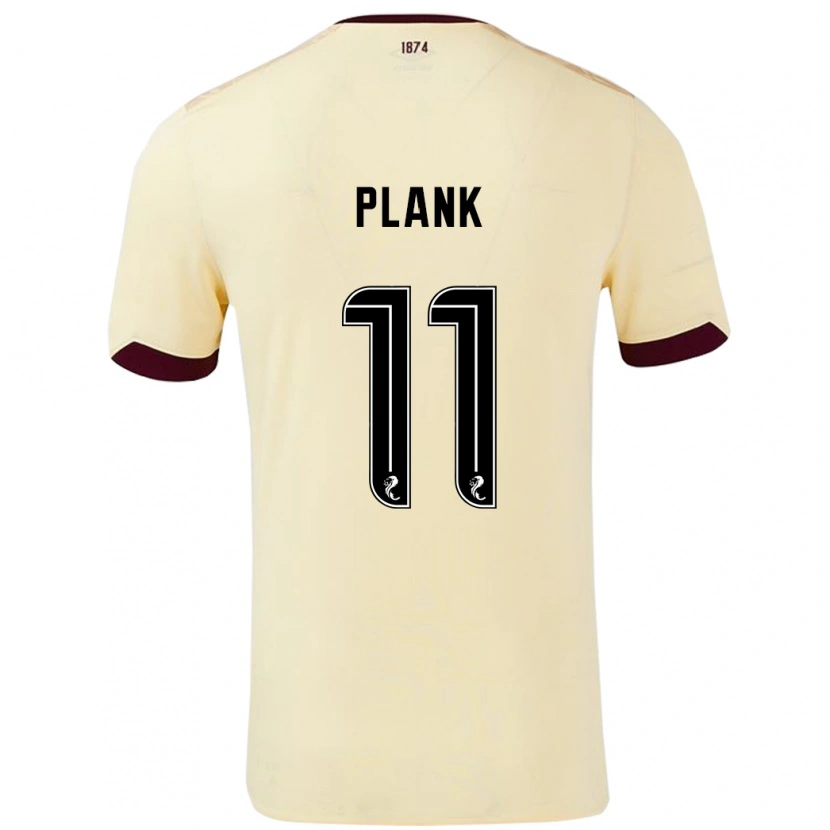 Danxen Mujer Camiseta Dom Plank #11 Crema Burdeos 2ª Equipación 2024/25 La Camisa México