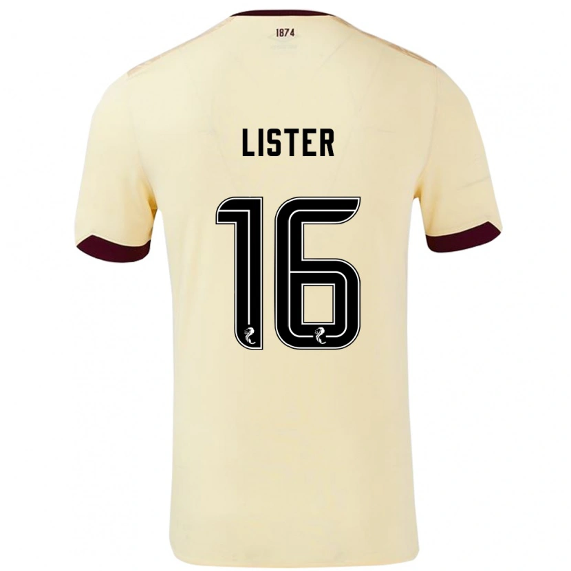 Danxen Mujer Camiseta Henry Lister #16 Crema Burdeos 2ª Equipación 2024/25 La Camisa México