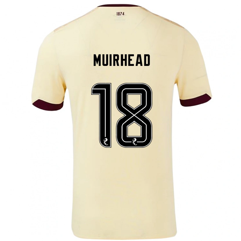 Danxen Mujer Camiseta Owen Muirhead #18 Crema Burdeos 2ª Equipación 2024/25 La Camisa México