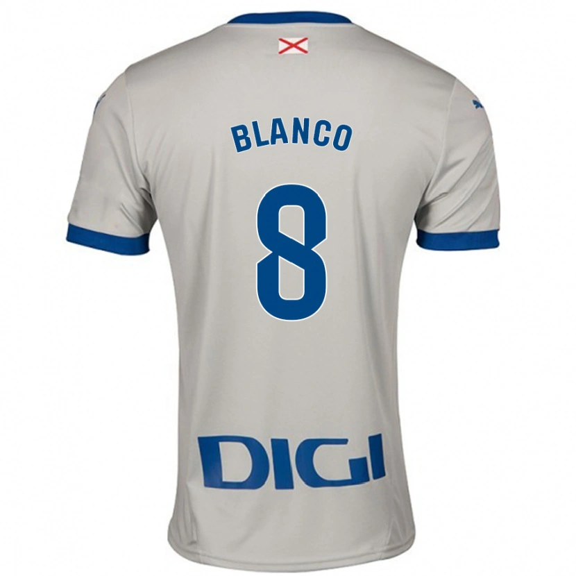 Danxen Mujer Camiseta Antonio Blanco #8 Gris Claro 2ª Equipación 2024/25 La Camisa México