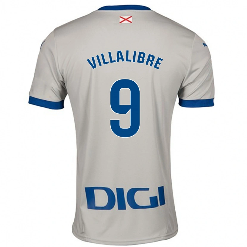 Danxen Mujer Camiseta Asier Villalibre #9 Gris Claro 2ª Equipación 2024/25 La Camisa México