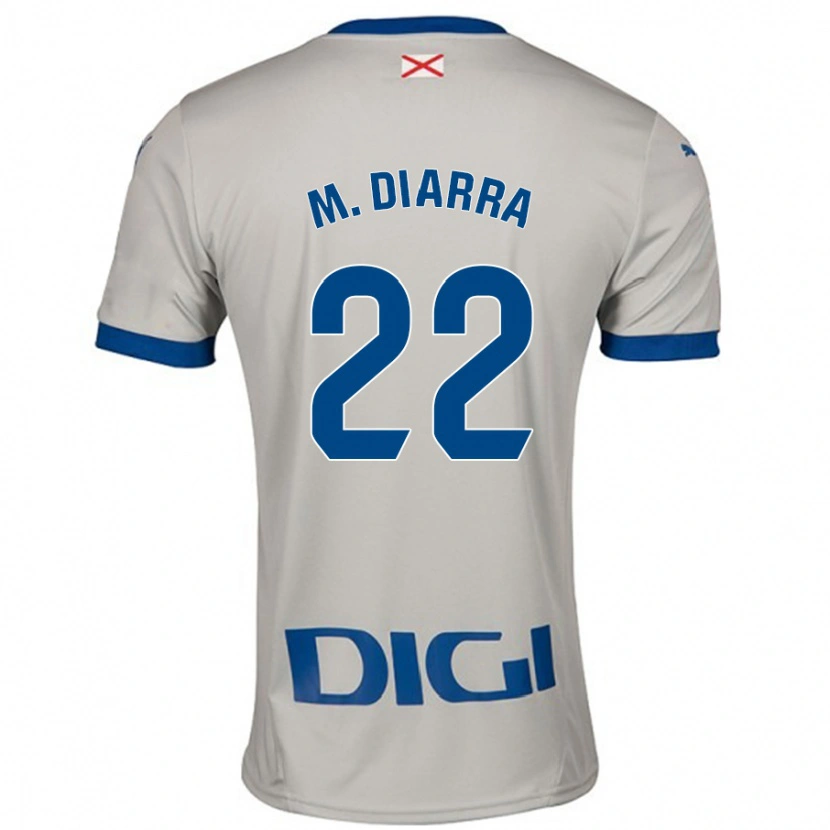 Danxen Mujer Camiseta Moussa Diarra #22 Gris Claro 2ª Equipación 2024/25 La Camisa México