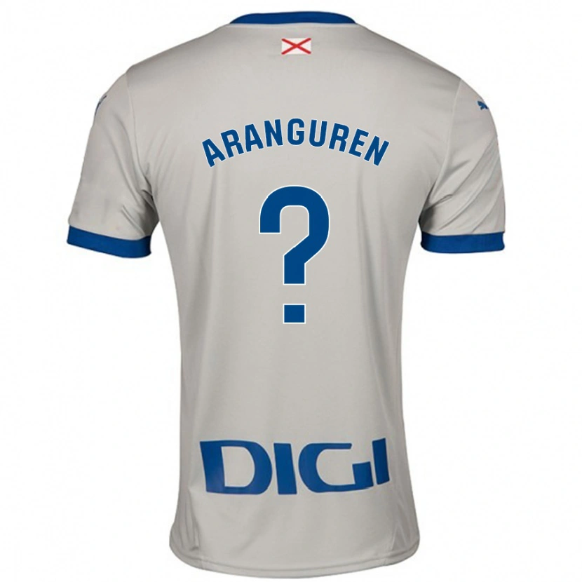 Danxen Mujer Camiseta Aitor Aranguren #0 Gris Claro 2ª Equipación 2024/25 La Camisa México