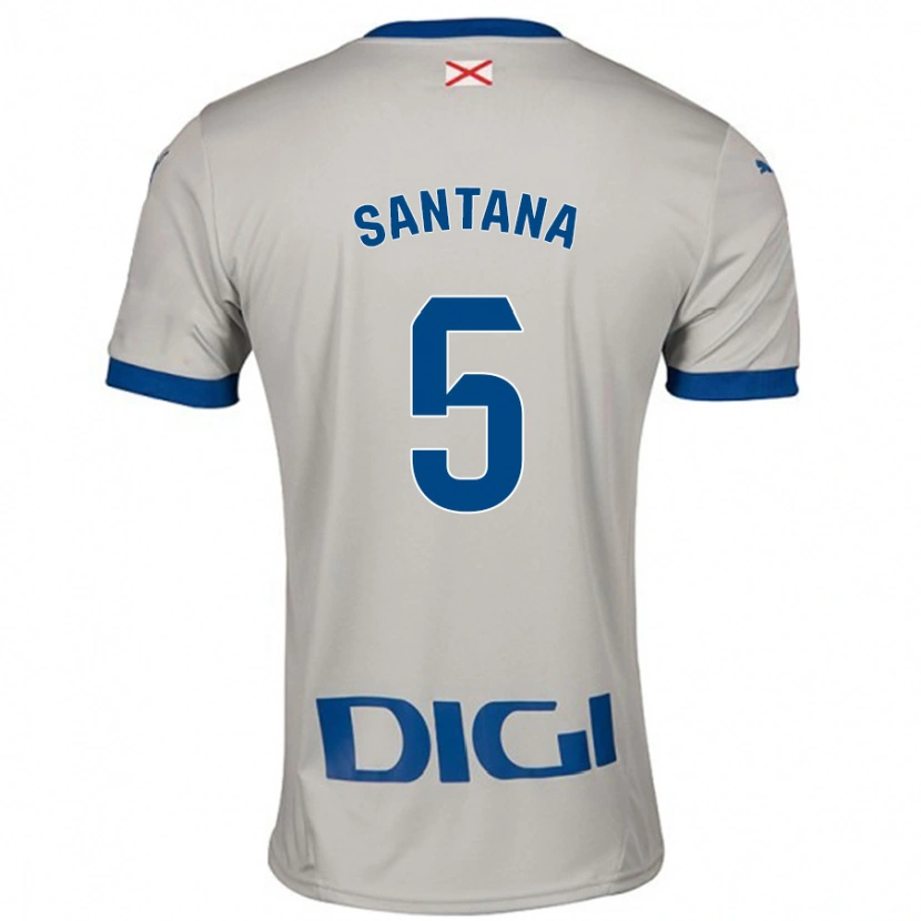 Danxen Mujer Camiseta Vanesa Santana #5 Gris Claro 2ª Equipación 2024/25 La Camisa México
