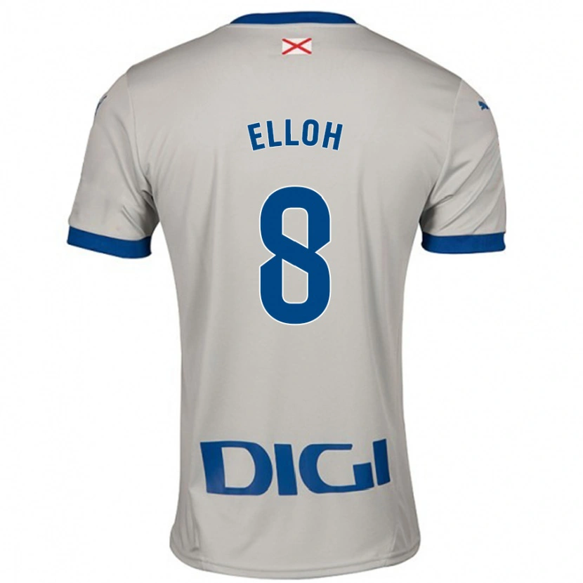 Danxen Mujer Camiseta Rebecca Elloh #8 Gris Claro 2ª Equipación 2024/25 La Camisa México