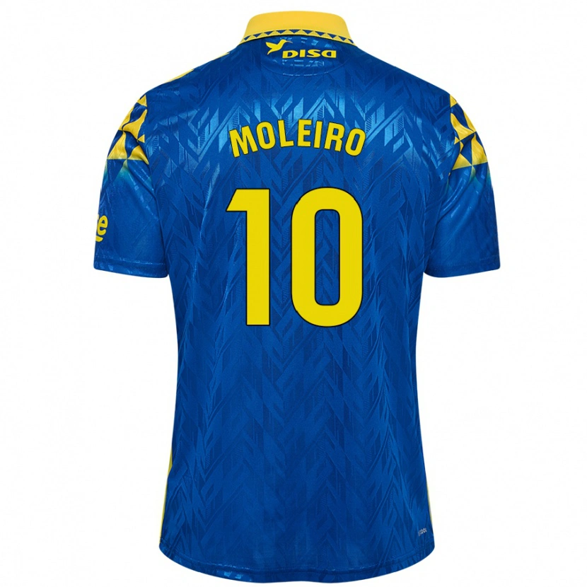 Danxen Mujer Camiseta Alberto Moleiro #10 Azul Amarillo 2ª Equipación 2024/25 La Camisa México