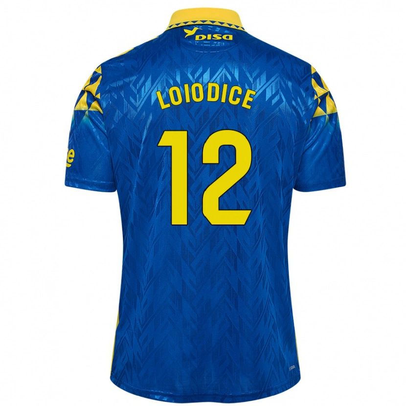 Danxen Mujer Camiseta Enzo Loiodice #12 Azul Amarillo 2ª Equipación 2024/25 La Camisa México