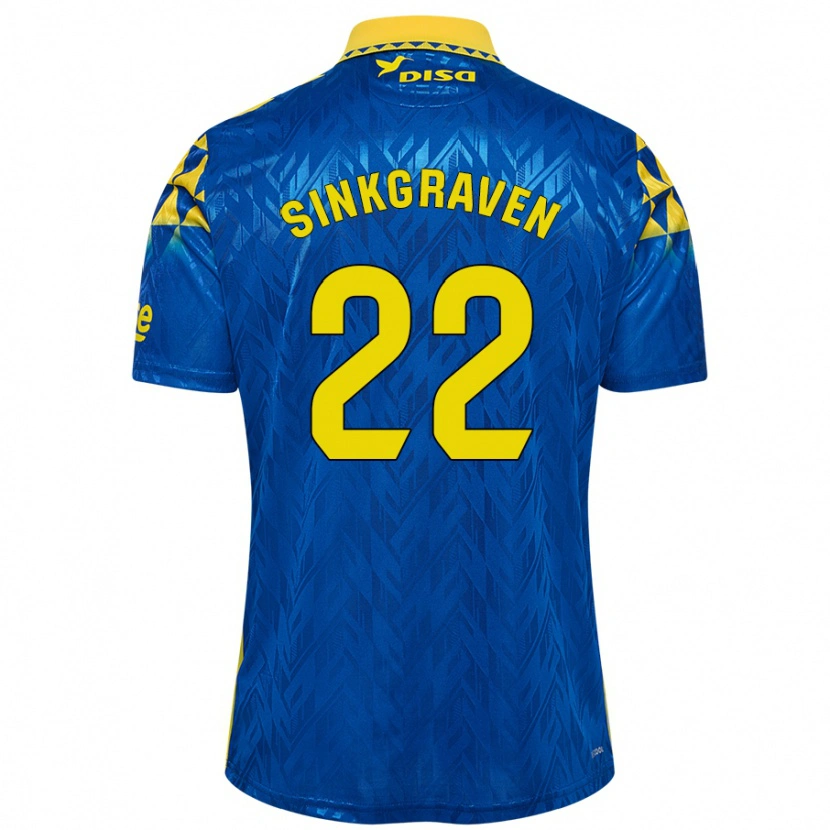 Danxen Mujer Camiseta Daley Sinkgraven #22 Azul Amarillo 2ª Equipación 2024/25 La Camisa México
