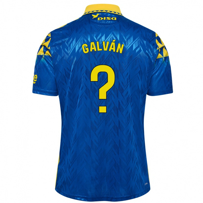 Danxen Mujer Camiseta Carlos Galván #0 Azul Amarillo 2ª Equipación 2024/25 La Camisa México