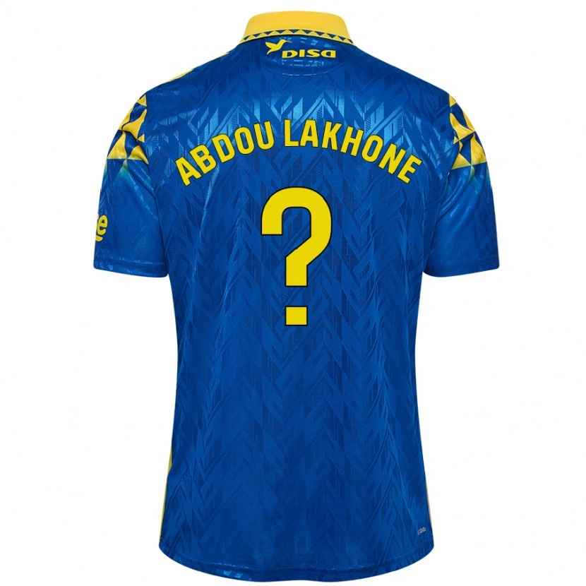 Danxen Mujer Camiseta Pape Abdou Lakhone #0 Azul Amarillo 2ª Equipación 2024/25 La Camisa México