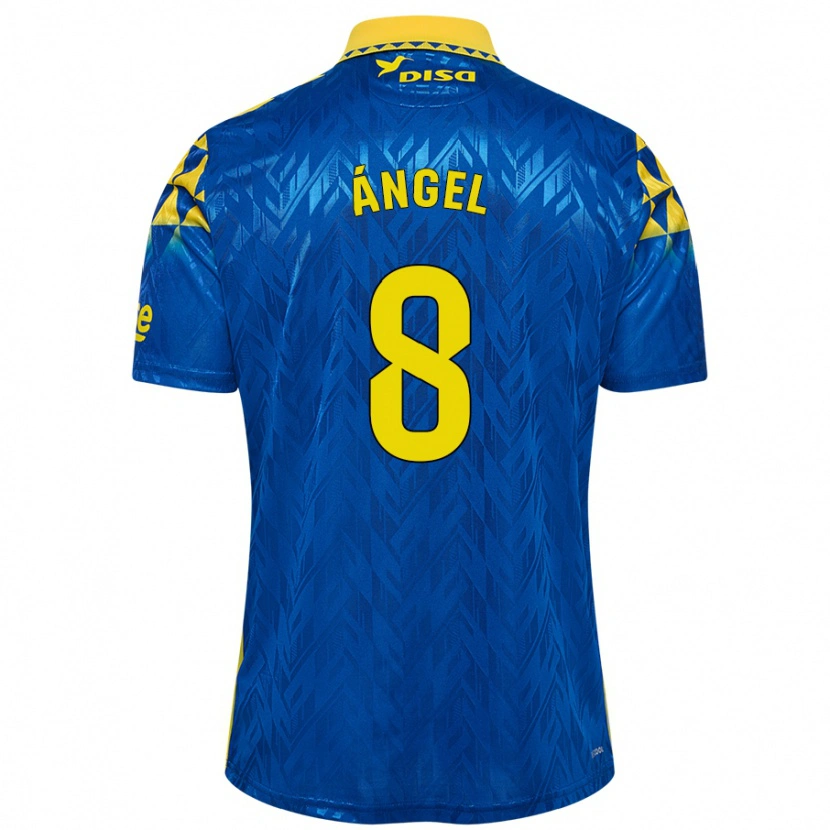 Danxen Mujer Camiseta José Ángel #8 Azul Amarillo 2ª Equipación 2024/25 La Camisa México