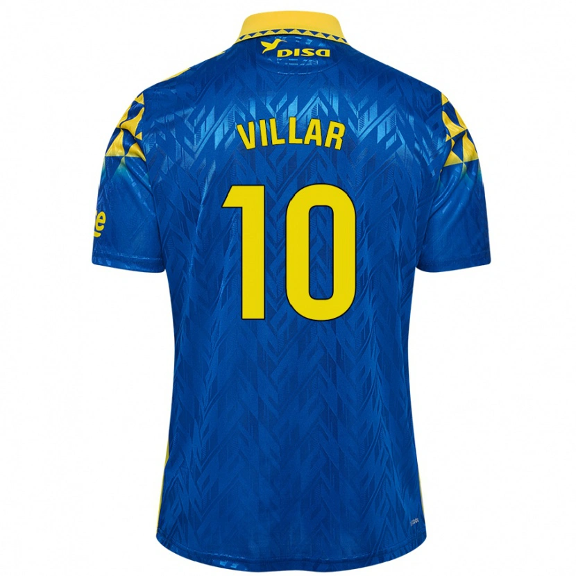Danxen Mujer Camiseta Andy Villar #10 Azul Amarillo 2ª Equipación 2024/25 La Camisa México