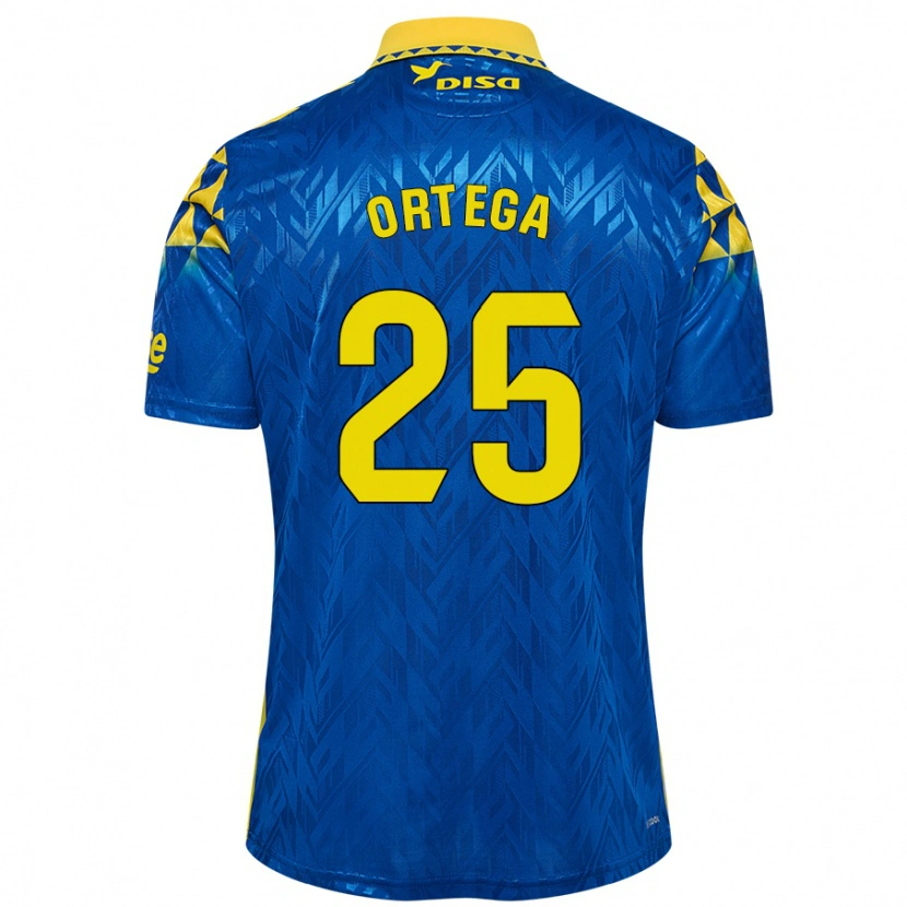 Danxen Mujer Camiseta Edián Ortega #25 Azul Amarillo 2ª Equipación 2024/25 La Camisa México