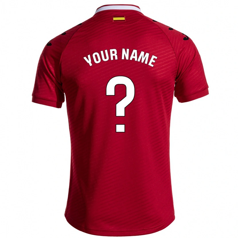 Danxen Mujer Camiseta Su Nombre #0 Rojo Oscuro 2ª Equipación 2024/25 La Camisa México
