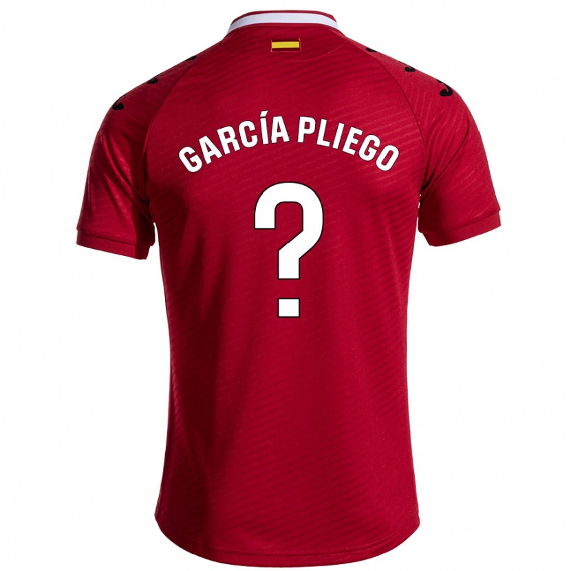Danxen Mujer Camiseta Hugo García Pliego #0 Rojo Oscuro 2ª Equipación 2024/25 La Camisa México