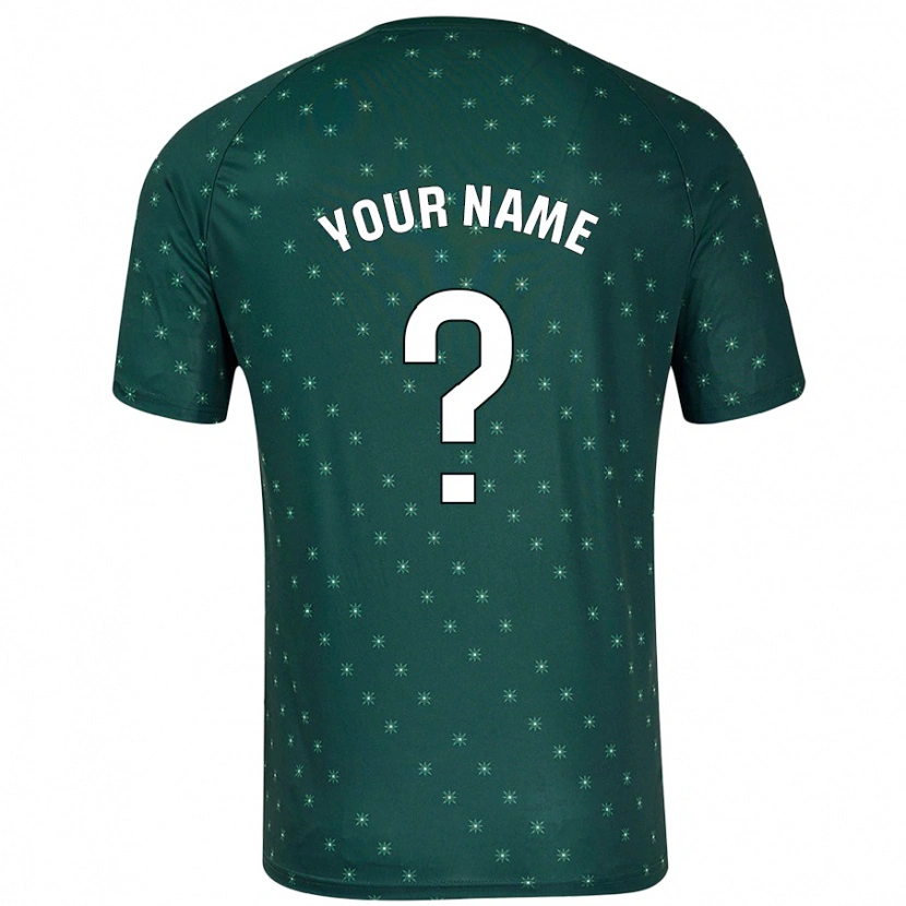 Danxen Mujer Camiseta Su Nombre #0 Verde Oscuro 2ª Equipación 2024/25 La Camisa México