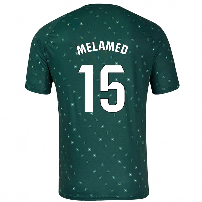 Danxen Mujer Camiseta Nico Melamed #15 Verde Oscuro 2ª Equipación 2024/25 La Camisa México