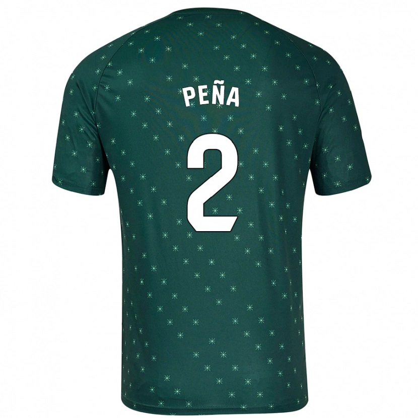 Danxen Mujer Camiseta Miguel Peña #2 Verde Oscuro 2ª Equipación 2024/25 La Camisa México