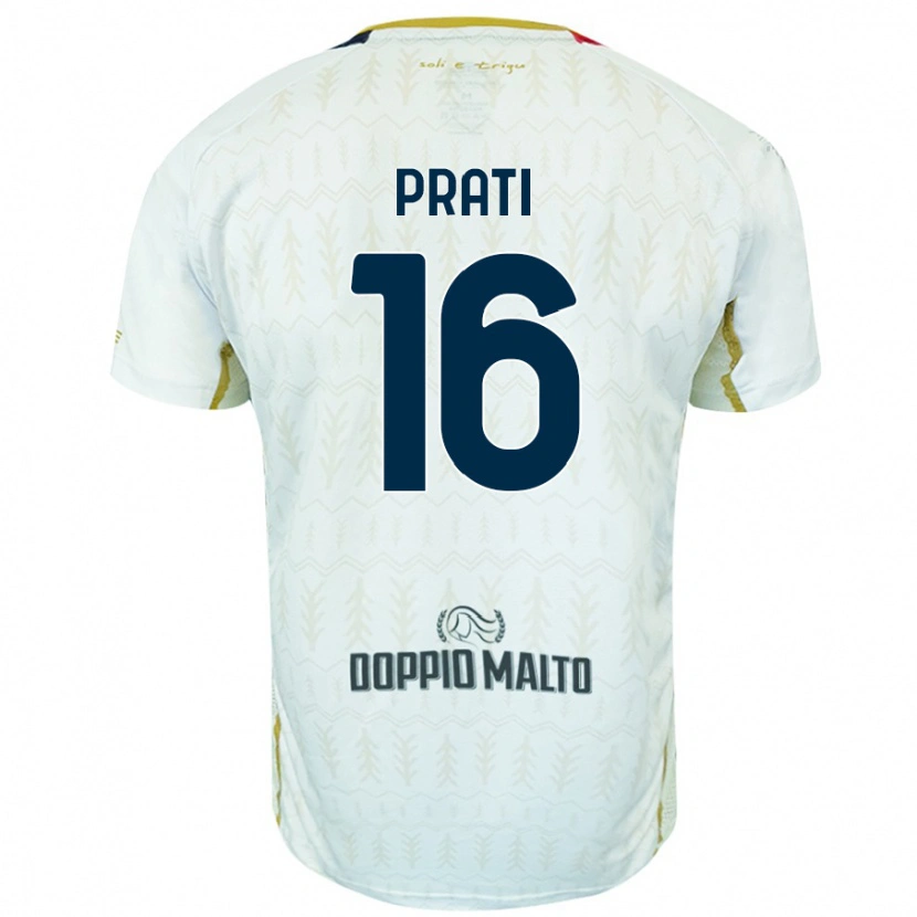 Danxen Mujer Camiseta Matteo Prati #16 Blanco 2ª Equipación 2024/25 La Camisa México