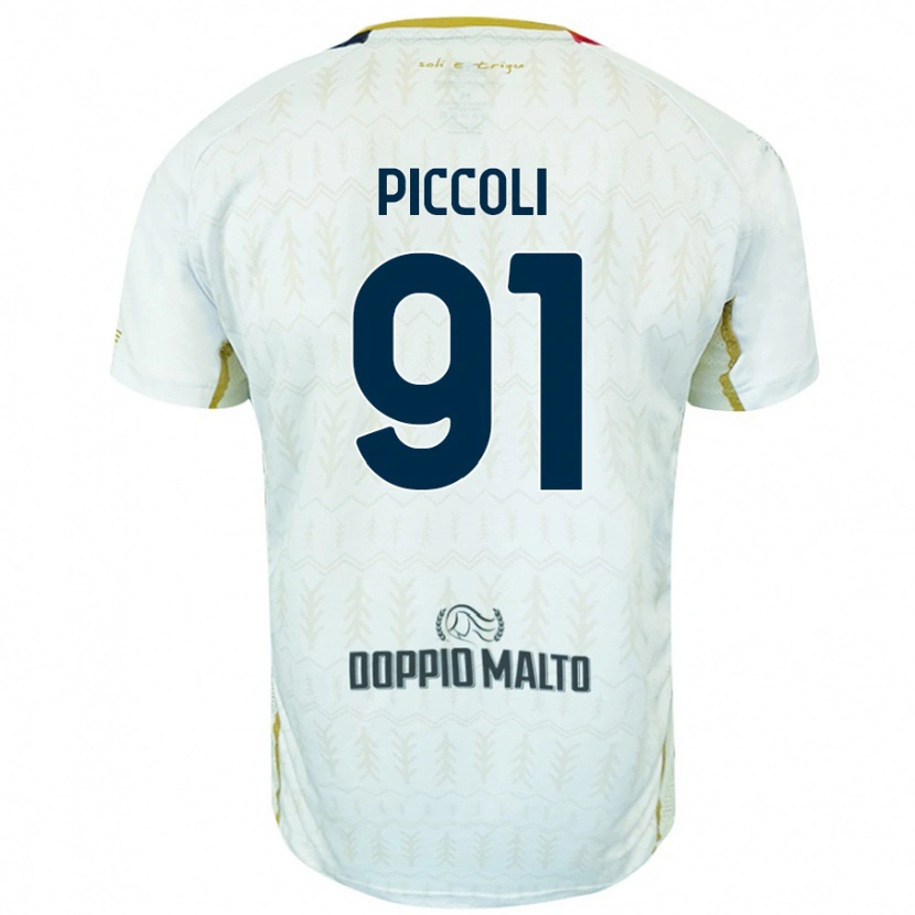 Danxen Mujer Camiseta Roberto Piccoli #91 Blanco 2ª Equipación 2024/25 La Camisa México