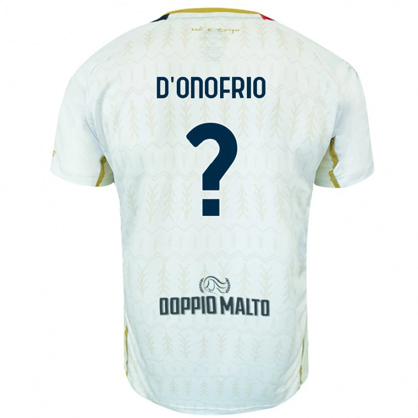 Danxen Mujer Camiseta Vincenzo D'onofrio #0 Blanco 2ª Equipación 2024/25 La Camisa México