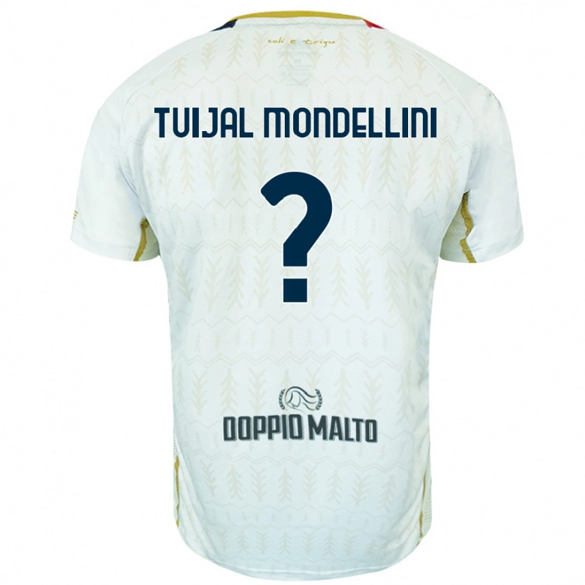 Danxen Mujer Camiseta Luca Tuijal Mondellini #0 Blanco 2ª Equipación 2024/25 La Camisa México