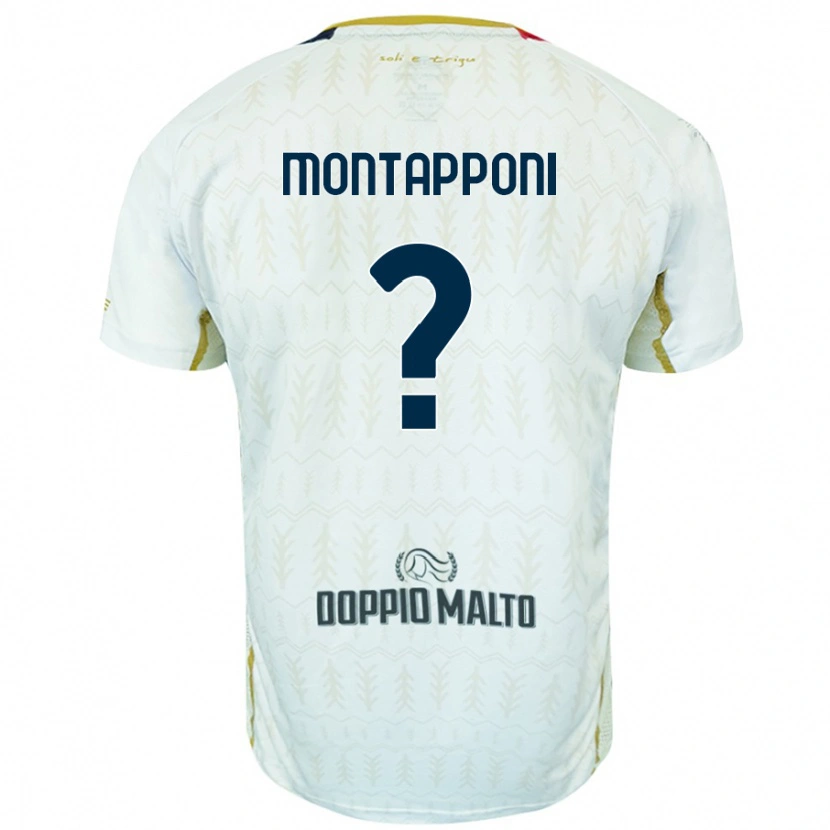 Danxen Mujer Camiseta Leonardo Montapponi #0 Blanco 2ª Equipación 2024/25 La Camisa México