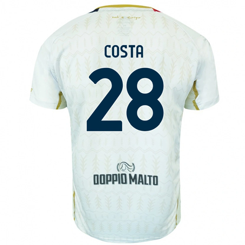 Danxen Mujer Camiseta Luca Costa #28 Blanco 2ª Equipación 2024/25 La Camisa México
