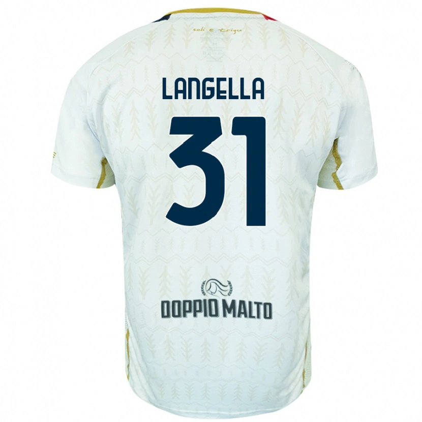Danxen Mujer Camiseta Matteo Langella #31 Blanco 2ª Equipación 2024/25 La Camisa México