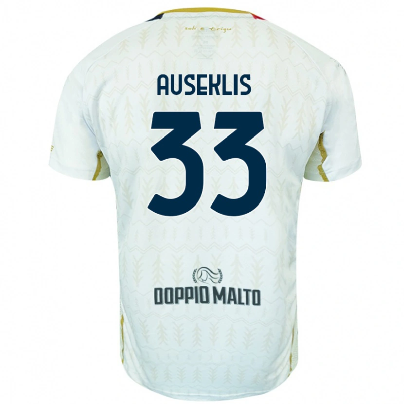 Danxen Mujer Camiseta Henrijs Auseklis #33 Blanco 2ª Equipación 2024/25 La Camisa México