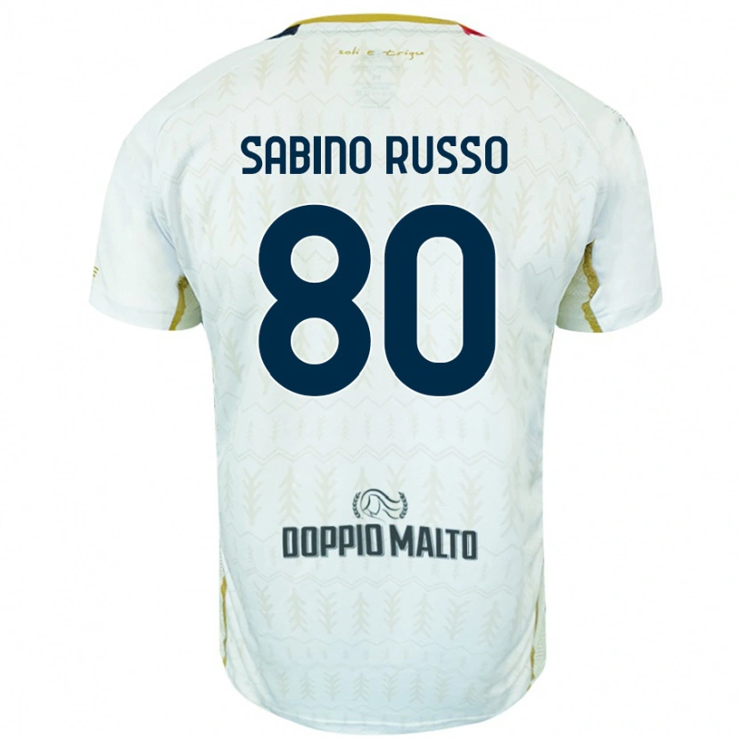 Danxen Mujer Camiseta Alessandro Sabino Russo #80 Blanco 2ª Equipación 2024/25 La Camisa México