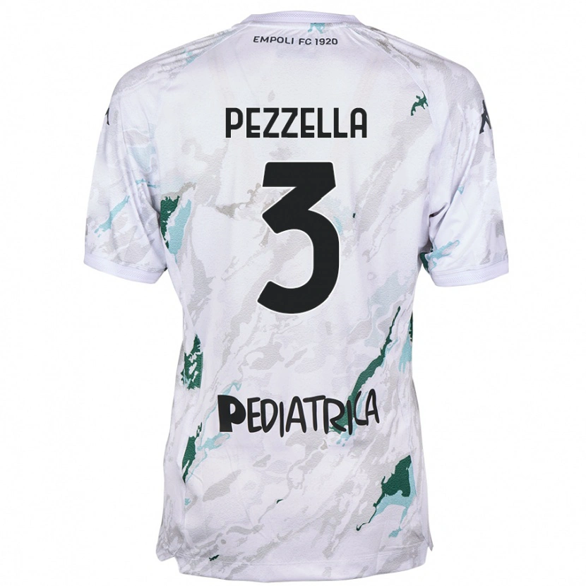 Danxen Mujer Camiseta Giuseppe Pezzella #3 Gris 2ª Equipación 2024/25 La Camisa México