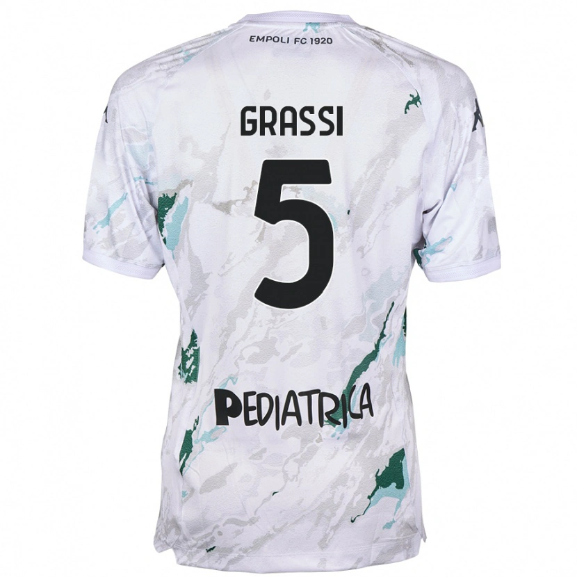 Danxen Mujer Camiseta Alberto Grassi #5 Gris 2ª Equipación 2024/25 La Camisa México