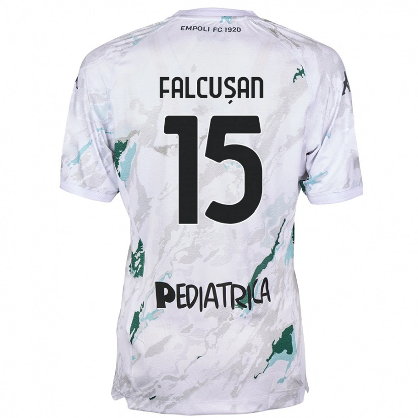 Danxen Mujer Camiseta Darius Fălcușan #15 Gris 2ª Equipación 2024/25 La Camisa México