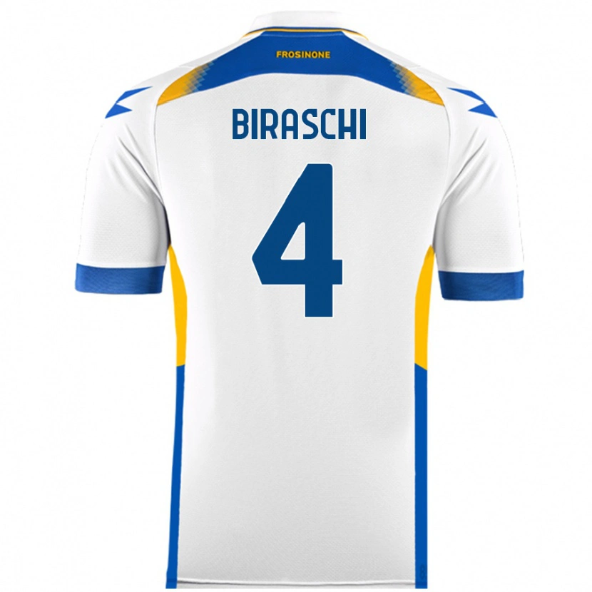 Danxen Mujer Camiseta Davide Biraschi #4 Blanco 2ª Equipación 2024/25 La Camisa México