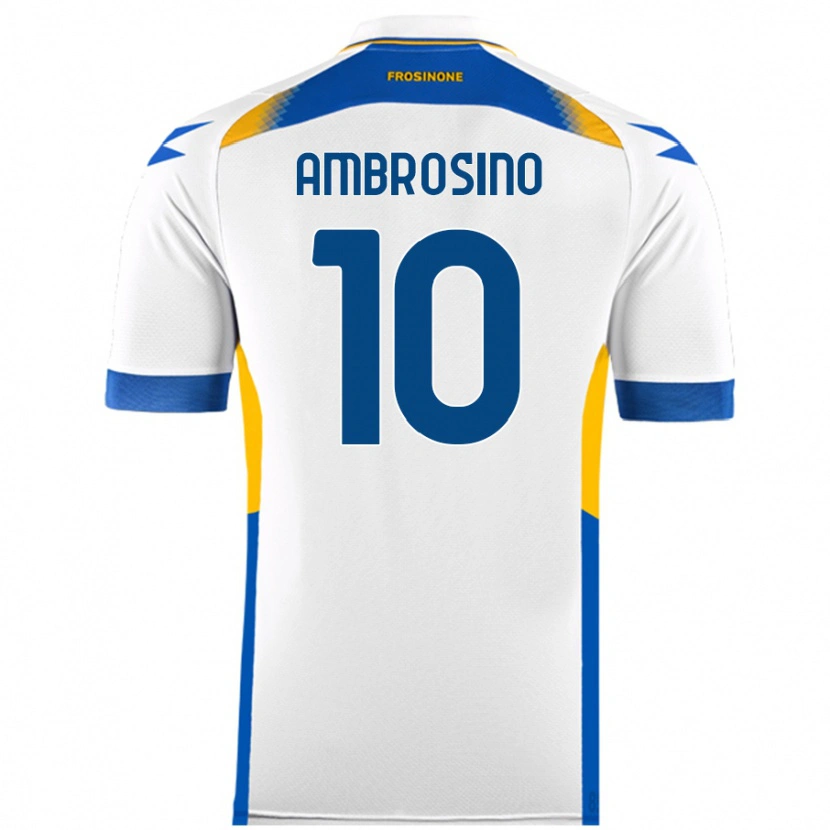 Danxen Mujer Camiseta Giuseppe Ambrosino #10 Blanco 2ª Equipación 2024/25 La Camisa México