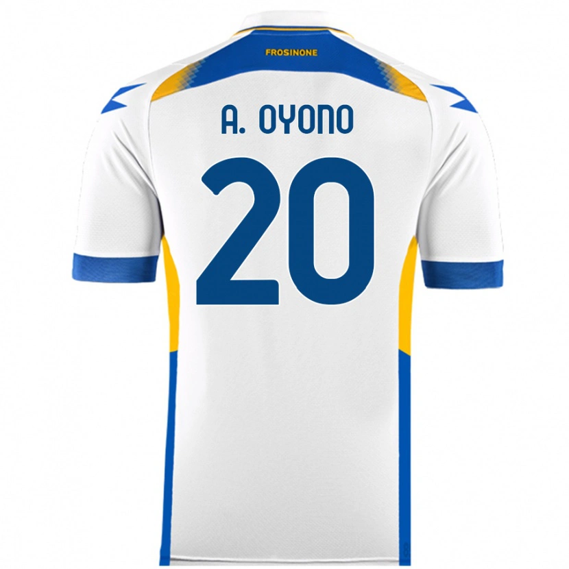 Danxen Mujer Camiseta Anthony Oyono #20 Blanco 2ª Equipación 2024/25 La Camisa México