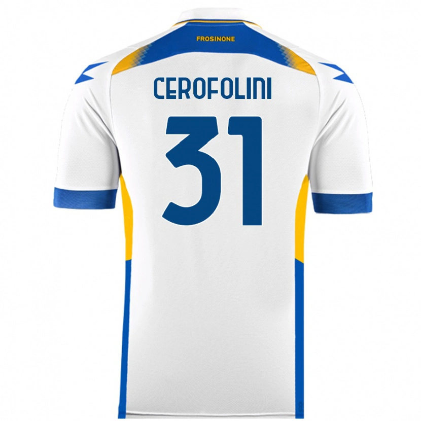 Danxen Mujer Camiseta Michele Cerofolini #31 Blanco 2ª Equipación 2024/25 La Camisa México