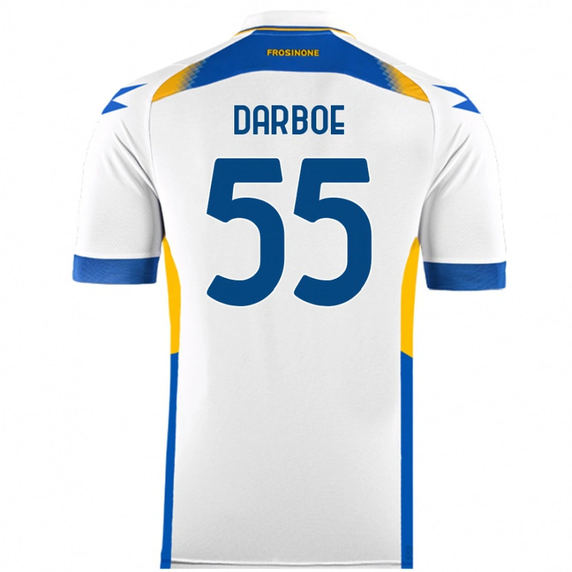 Danxen Mujer Camiseta Ebrima Darboe #55 Blanco 2ª Equipación 2024/25 La Camisa México