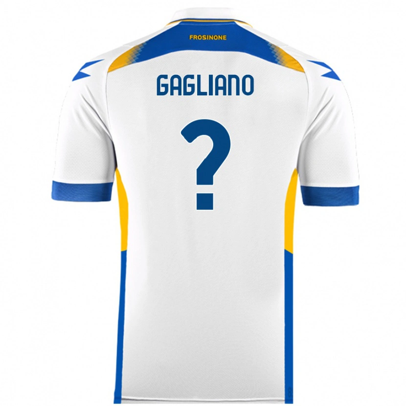 Danxen Mujer Camiseta Mattia Gagliano #0 Blanco 2ª Equipación 2024/25 La Camisa México