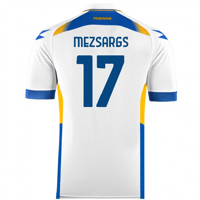 Danxen Mujer Camiseta Kristians Mezsargs #17 Blanco 2ª Equipación 2024/25 La Camisa México